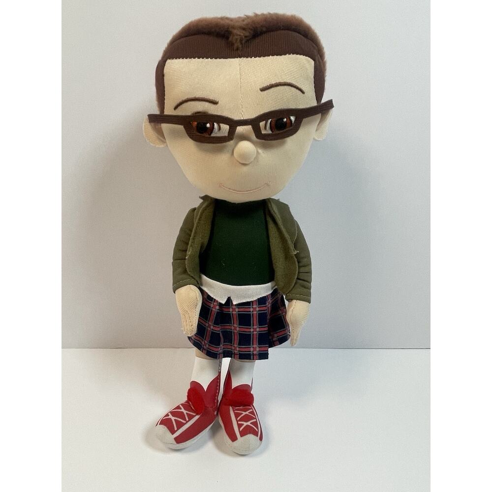 Despicable Me Plush Margo Girl Gru Daughter Sister Green Plaid Dress- Approx 9”